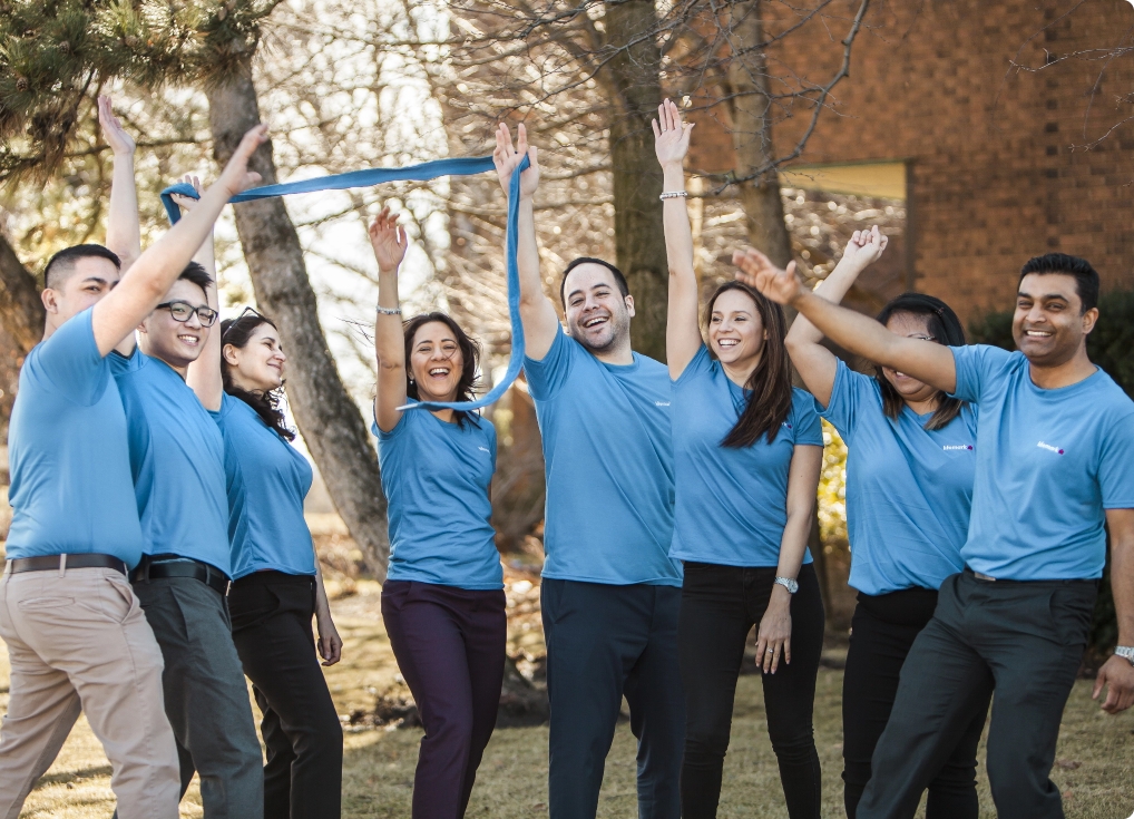 Lifemark employees cheering together